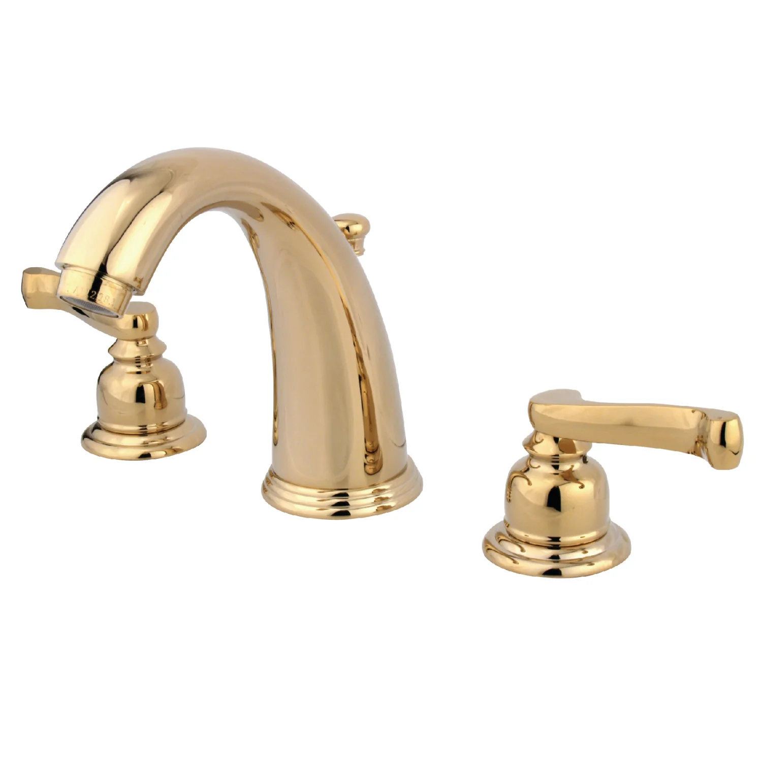 Kingston Brass KB982FL Royale Widespread Faucet Polished Brass Open Box — promotional product image, not the exact item