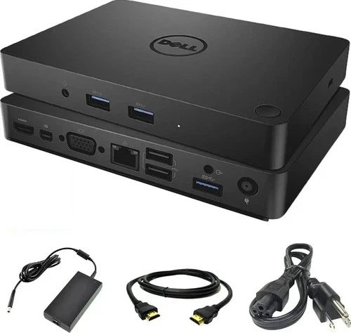 Dell WD15 K17A USB-C Docking Station | HDMI VGA Ethernet USB Dock — temporary reference image, not exact physical item