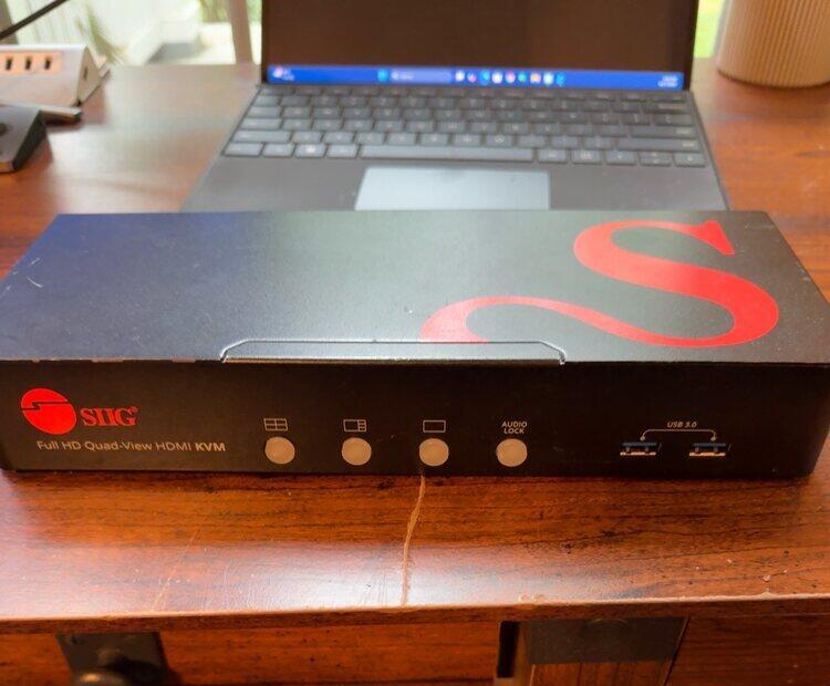 SIIG 4-Port Full HD Quad-View HDMI KVM Switch CE-KV0A11-S1 USB 3.0 Audio
