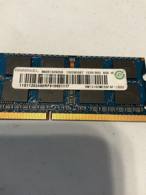Ramaxel 8GB DDR3L-1600 PC3L-12800 Laptop SO-DIMM RAM — actual PRF item photo 1 of 6