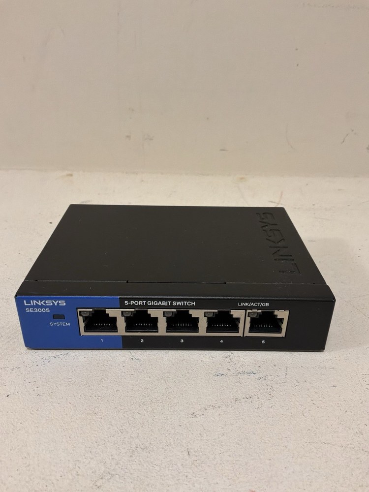 Linksys SE3005V2 5-Port Gigabit Ethernet Switch Black Blue