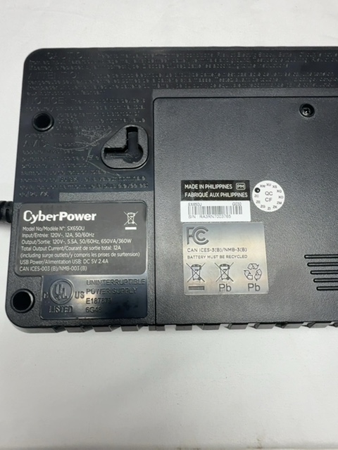 CyberPower SX650U 650VA 360W UPS Battery Backup 8 Outlets 2 USB Open Box — actual PRF item photo 4 of 4