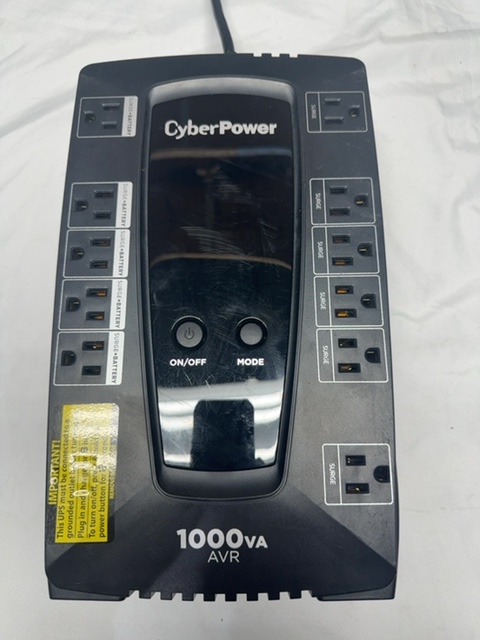 CyberPower LE1000DG 1000VA 530W AVR UPS Battery Backup 12 Outlets LCD — actual PRF item photo 1 of 4