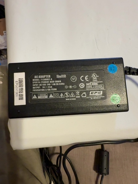 EPS F150602-A 24V 2.5A 60W AC Adapter