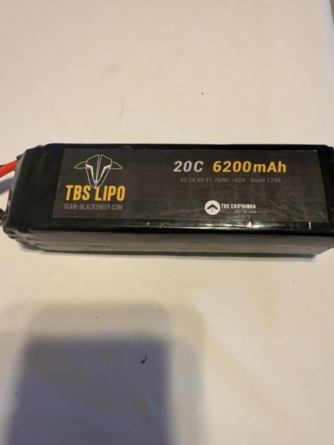 TBS 6200mAh 4S 14.8V 10C LiPo Battery 91.76Wh — actual PRF item photo 1 of 1