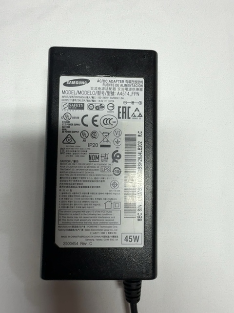 Samsung A4514_FPN 45W AC Adapter — actual PRF item photo 1 of 3