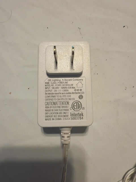 GE Lighting Savant Class 2 Power Supply 24V 1.5A AC/DC Adapter Used — actual PRF item photo 2 of 2
