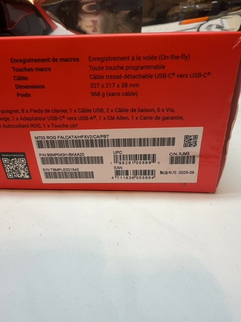 ROG M703 FALCATA/HFXV2 FALCATA HFX V2 Open Box — actual PRF item photo 1 of 2