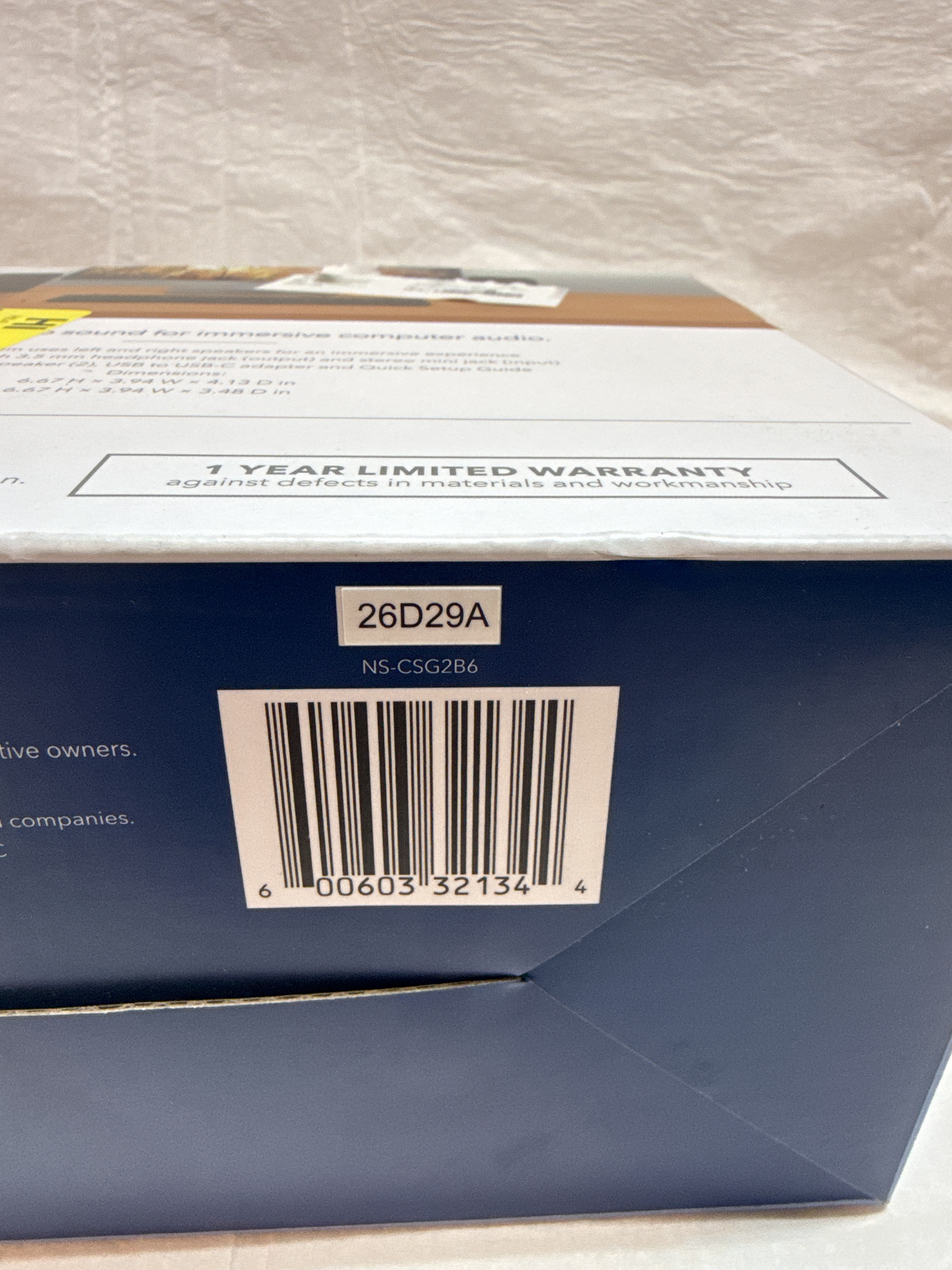 Insignia NS-CSG2B6 Wired 2.0 Computer Speakers — actual PRF item photo 4 of 4