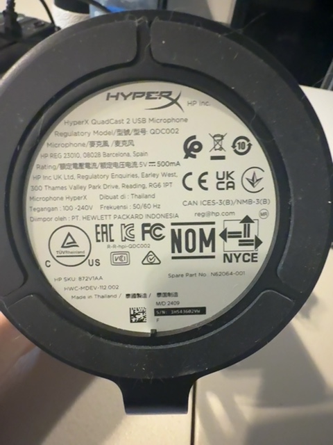 HyperX QDC002 QuadCast 2 USB Microphone Open Box — actual PRF item photo 4 of 4