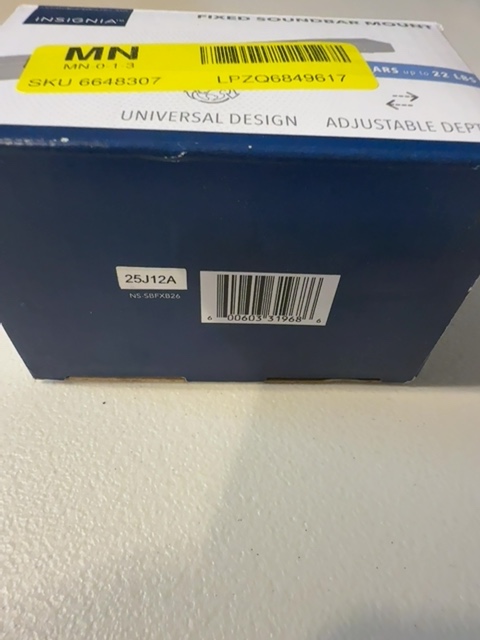 Insignia NS-SBFXB26 Fixed Soundbar Mount Open Box — actual PRF item photo 3 of 3