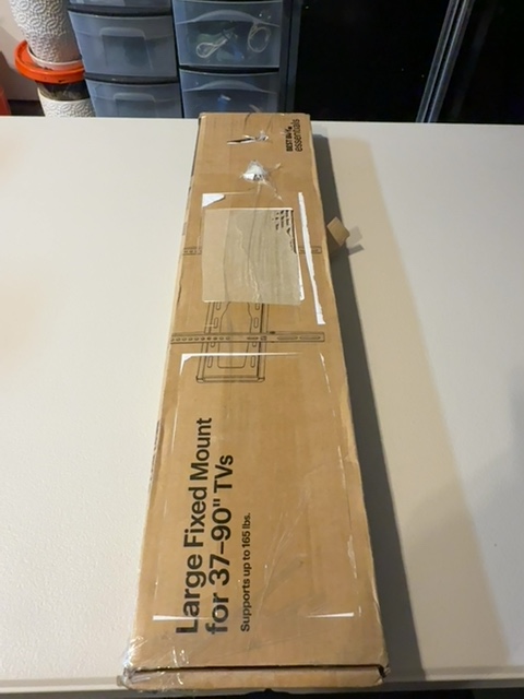 Best Buy essentials BE-MLFX Large Fixed Mount for 37-90" TVs Open Box — actual PRF item photo 2 of 3