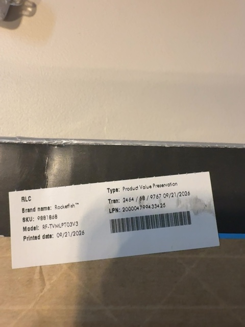Rocketfish RF-TVMLPTO3V3 Tilting Wall Mount 32-90" TV Open Box — actual PRF item photo 2 of 3