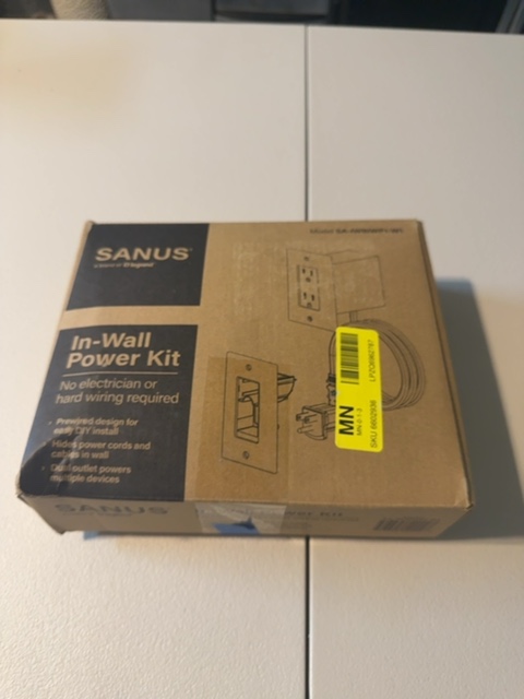 SANUS SA-IWBIWP1-W1 In-Wall Power Kit Open Box — actual PRF item photo 2 of 3