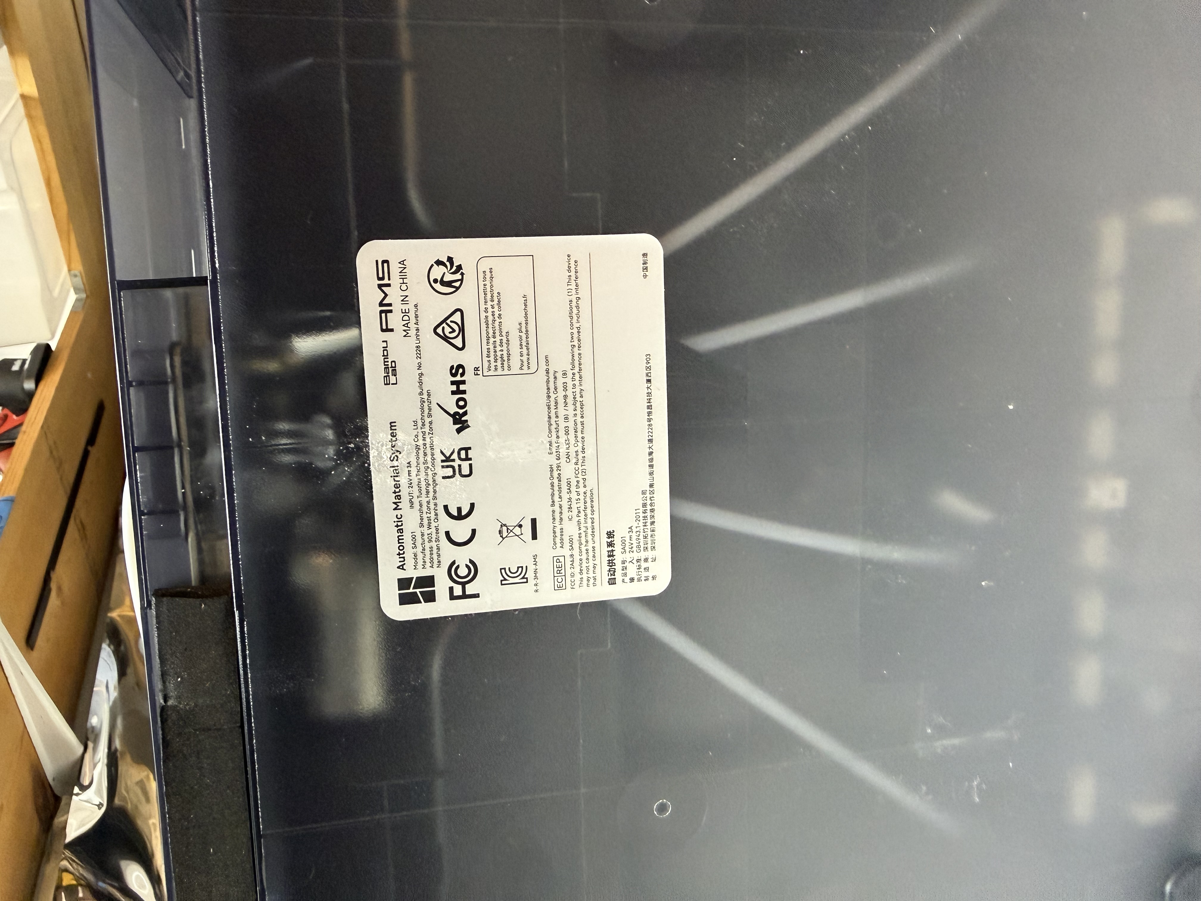 Bambu Lab AMS Automatic Material System SA001 Untested — actual PRF item photo 4 of 4