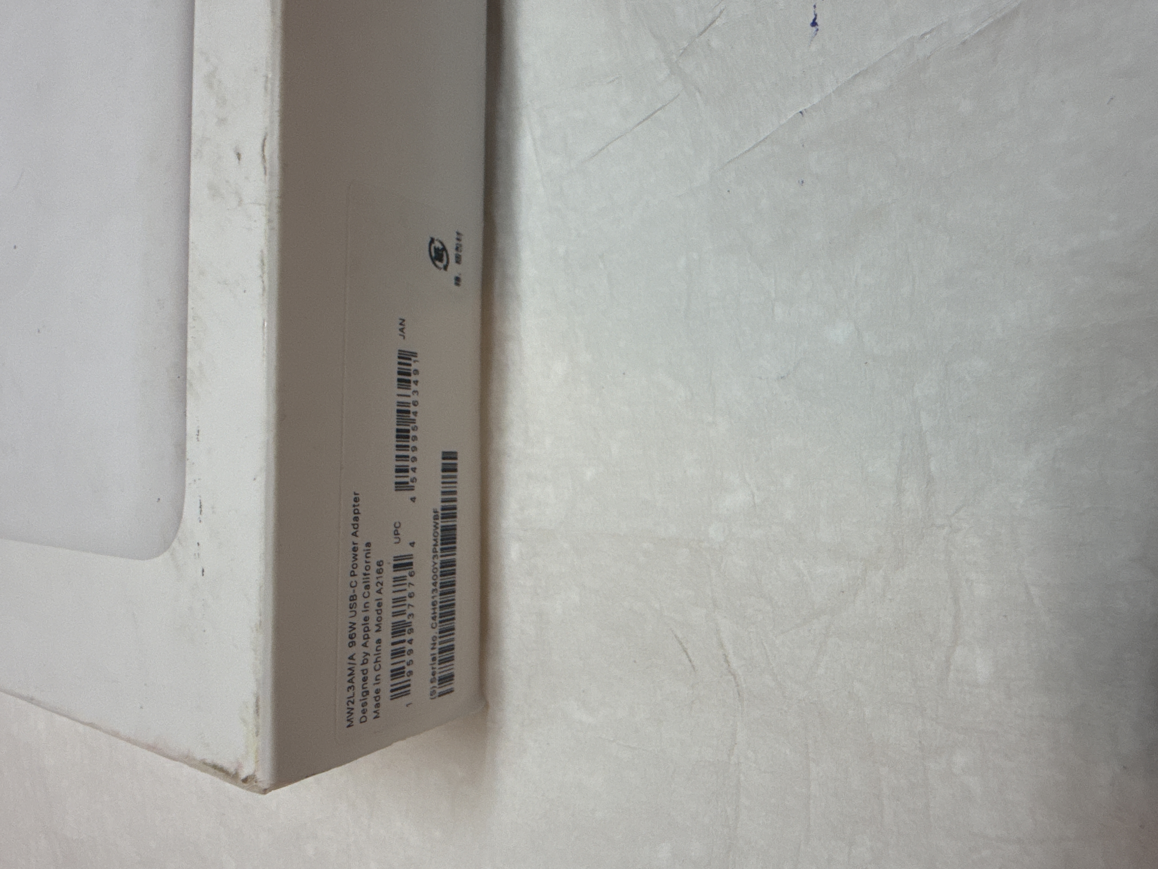 Apple 96W USB-C Power Adapter A2166 MW2L3AM/A Genuine OEM Open Box — actual PRF item photo 3 of 4