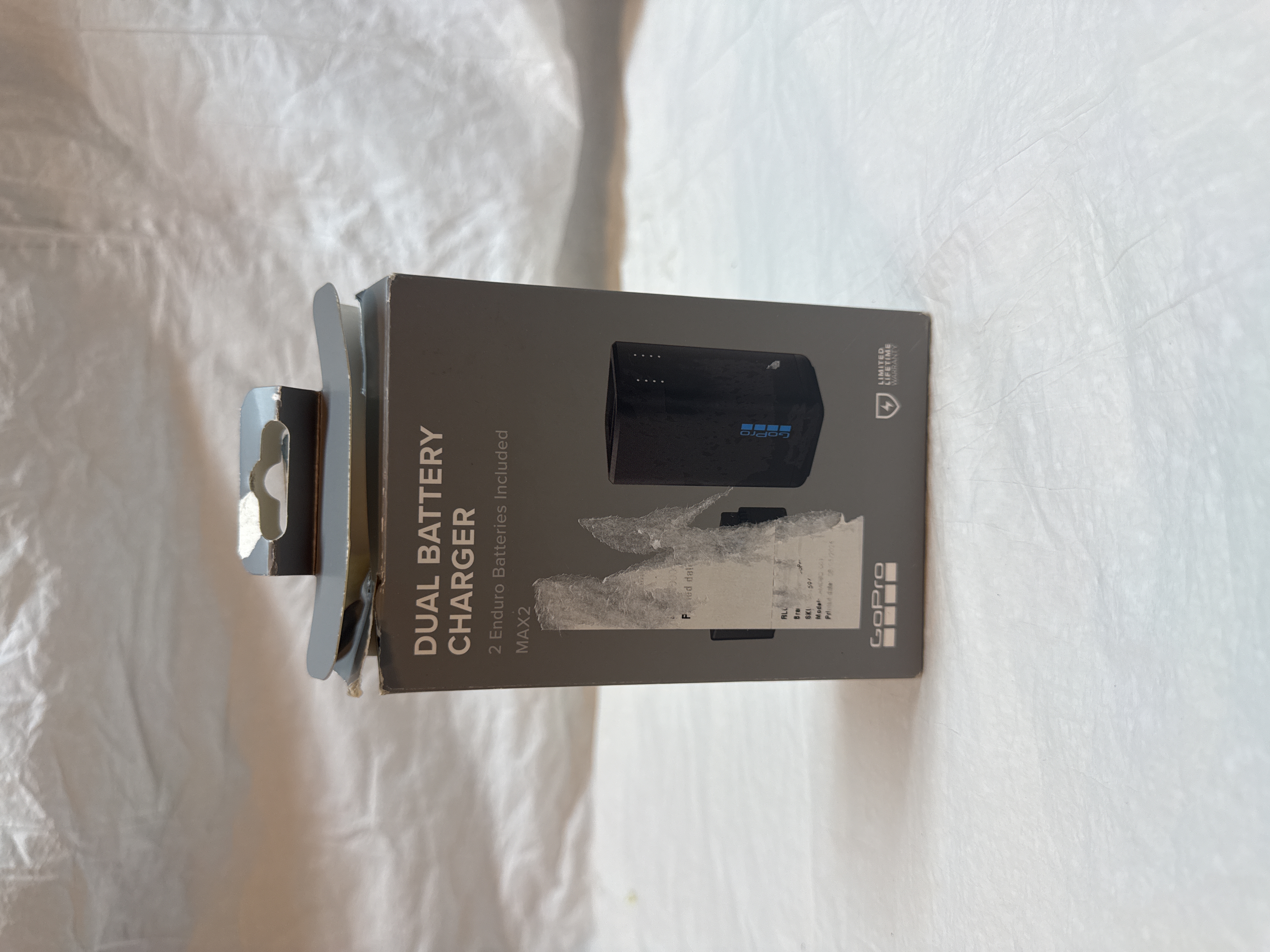 GoPro Dual Battery Charger + 2 Enduro Batteries for MAX2 Open Box — actual PRF item photo 1 of 3