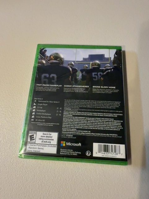 EA Sports College Football 25 Xbox Series X New Sealed — actual PRF item photo 2 of 2