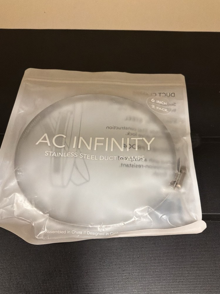 AC Infinity Stainless Steel Duct Clamps 6 Inch Sealed