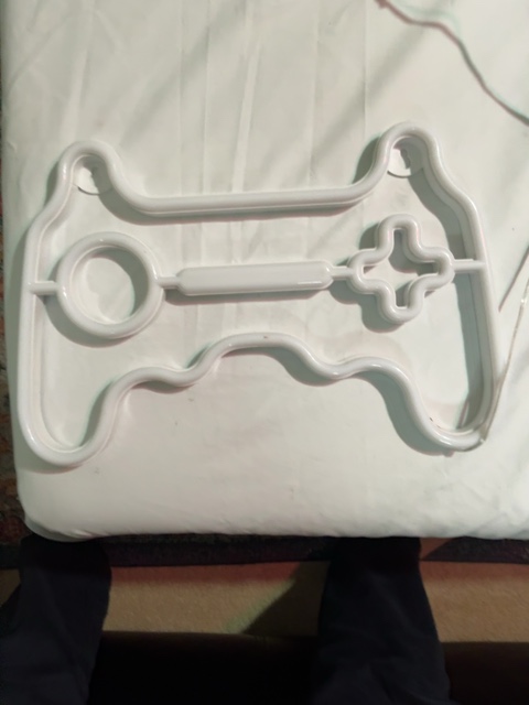 Game Controller Neon LED Sign Light Up Gamer Room Decor Clear Base Used Works — actual PRF item photo 1 of 1