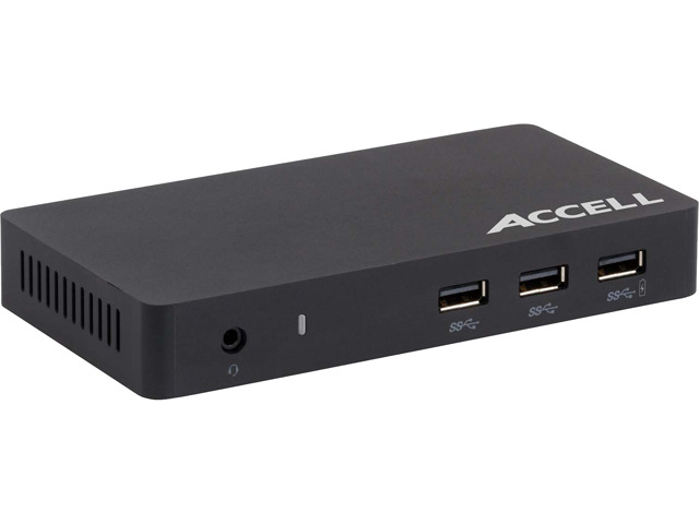 Accell USB 3.0 Universal Docking Station DisplayLink 4K HDMI Ethernet K172B-002B — promotional product image, not the exact item