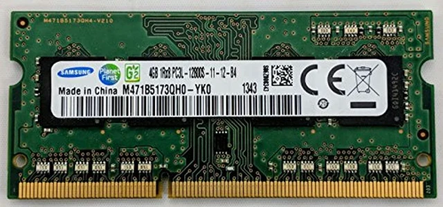 Samsung 4GB DDR3L-1600 PC3L-12800S Laptop RAM M471B5173QH0-YK0 — promotional product image