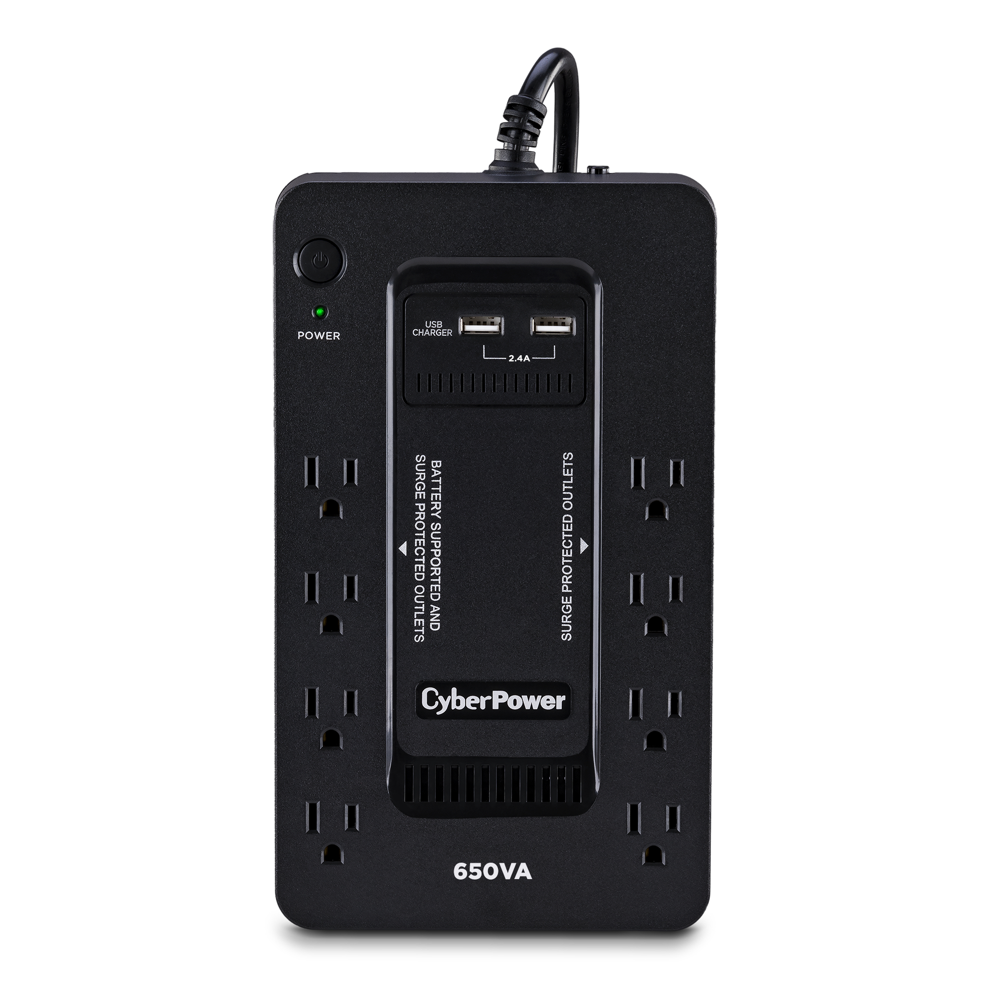 CyberPower SX650U 650VA 360W UPS Battery Backup 8 Outlets 2 USB Open Box — promotional product image