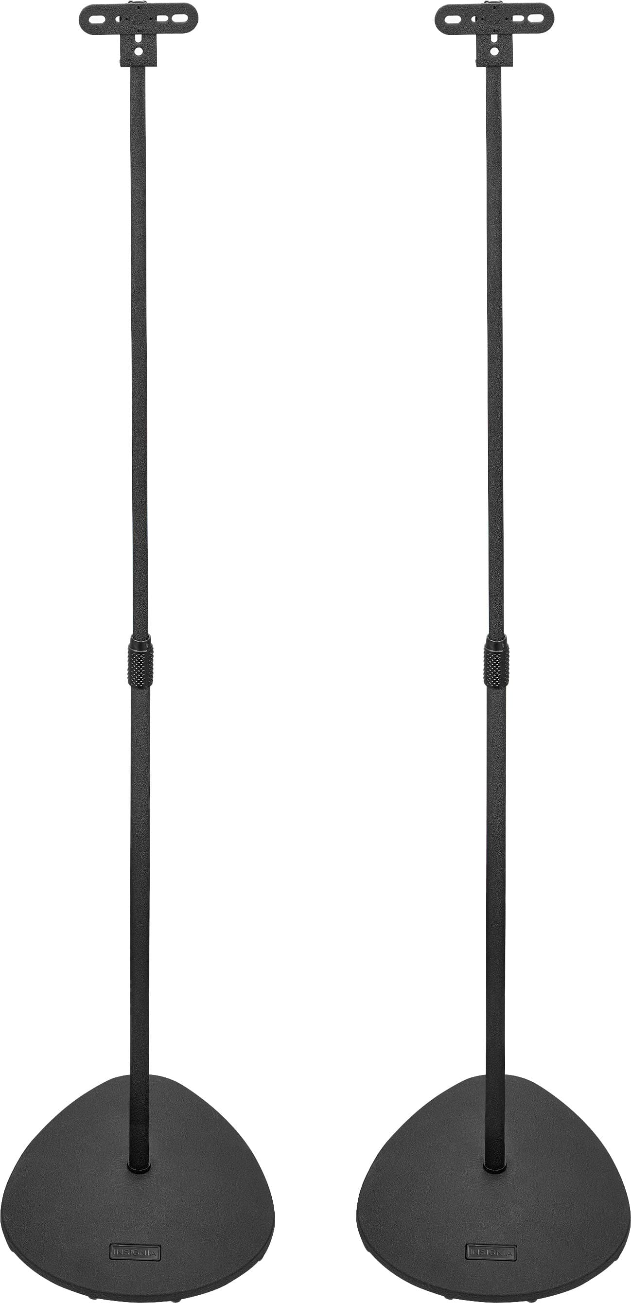 Insignia NS-SPST2B Satellite Speaker Stands 2-Pack Adjustable 28-38 in — promotional product image, not the exact item