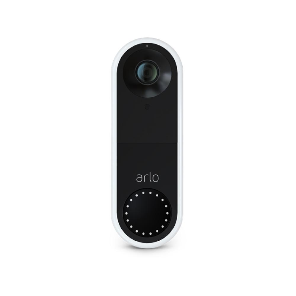 Arlo Essential Wired Video Doorbell AVD1001 White w/ 3 Mounting Wedges — promotional product image, not the exact item